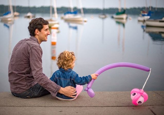 Fishing w/ a Balloon Dog and Dad